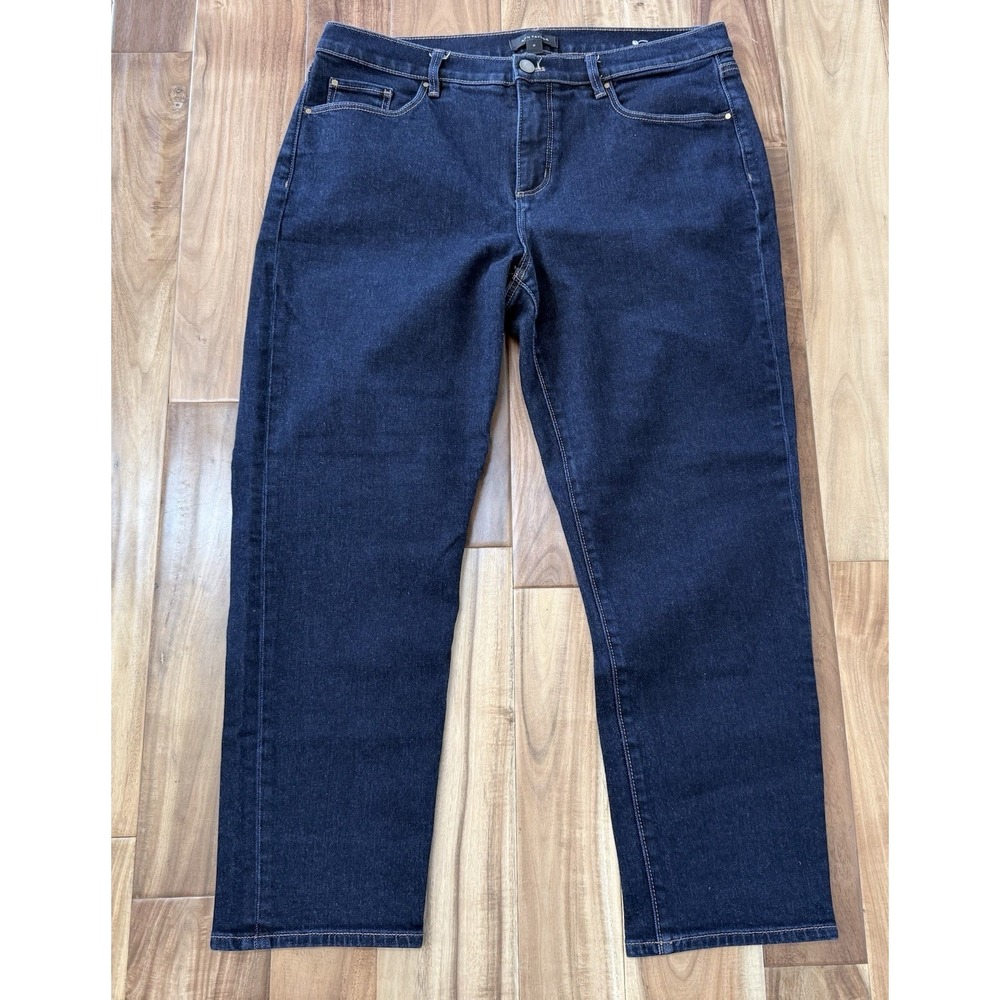 Ann Taylor The Taper Jeans Blue Dark Wash Denim 5-Pocket Women's 12